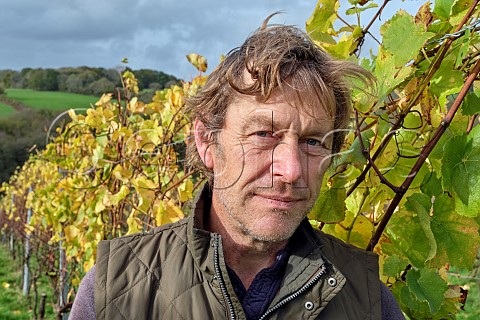 Will Davenport in his Limney Farm vineyard Rotherfield East Sussex England