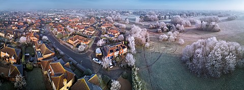 Frostcovered Hurst Park by the River Thames  East Molesey Surrey
