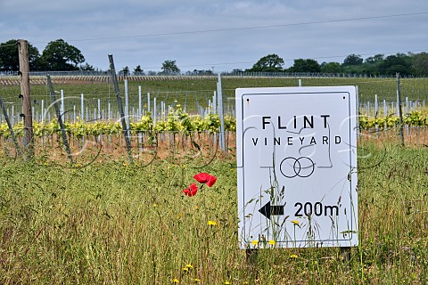 Sign in Flint Vineyard Earsham Norfolk England