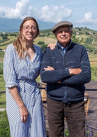 Emidio Pepe and his granddaughter Chiara De Iulis Pepe Torano Nuovo Abruzzo Italy