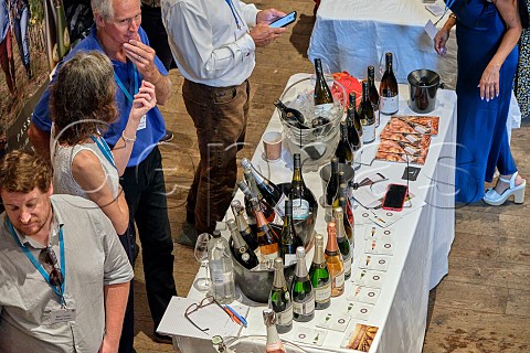 Bluebell Vineyard Estate stand at the Wine GB Trade  Press Tasting 5 September 2023 in the Grand Hall of Battersea Arts Centre London UK