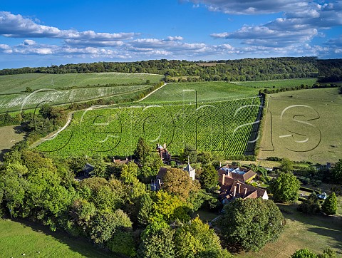 Luddesdown village and vineyards of Silverhand Estate Gravesham Kent England