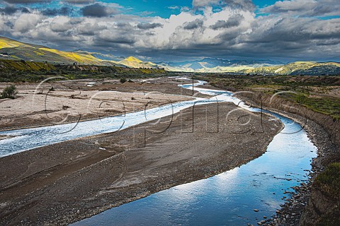The Sisquoc River flows through the heart of Santa Maria Valleys best known grapegrowing area Santa Barbara County California
