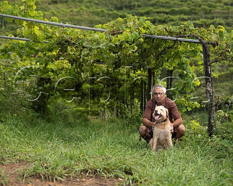 Aitor Irazu in vineyard of Makatzak Wild Wines Aia Gipuzkoa Spain